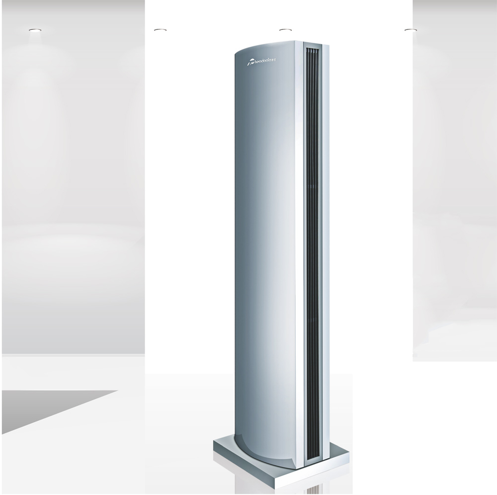 Vertical heating air curtain